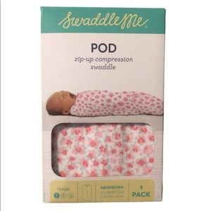 SwaddleMe POD Zip-Up Compression Swaddle Sweet n Wild Pink Floral 🌸 0-3 months
